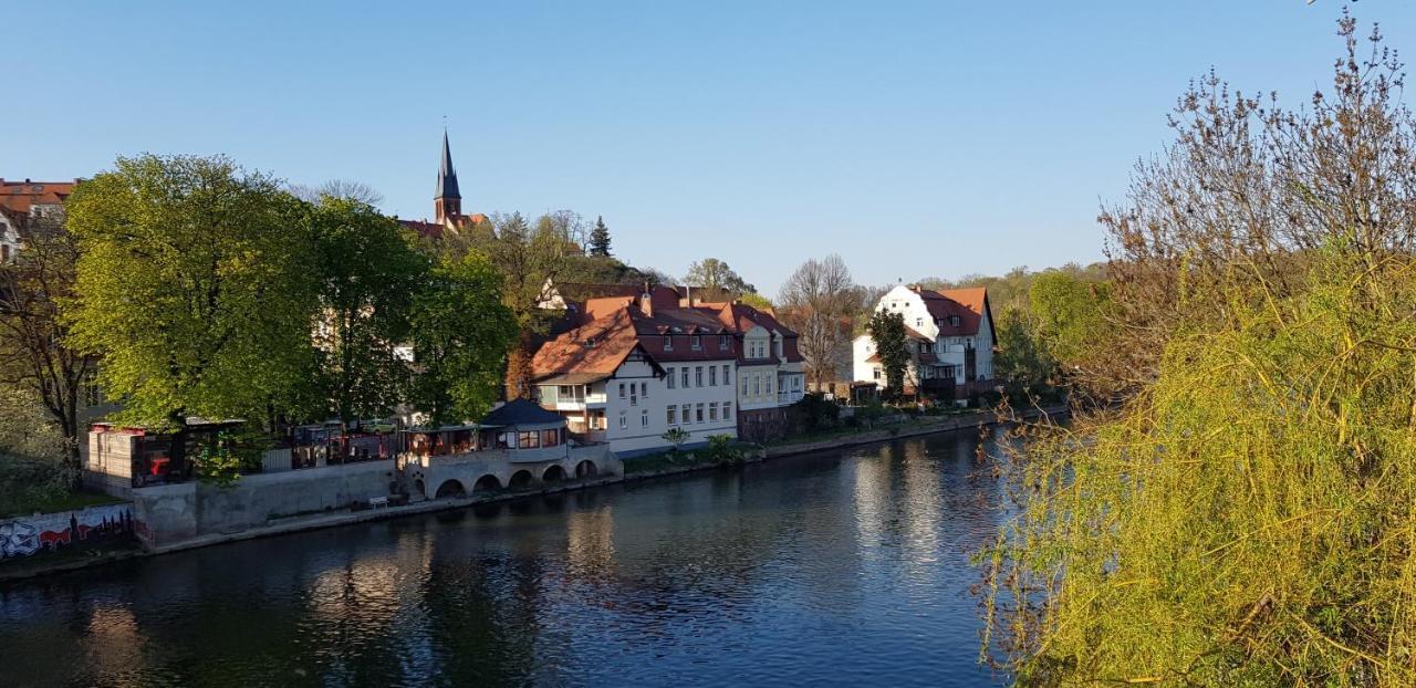 Tipp - Halle Idyllisch Am Fluss Krollwitz Bagian luar foto