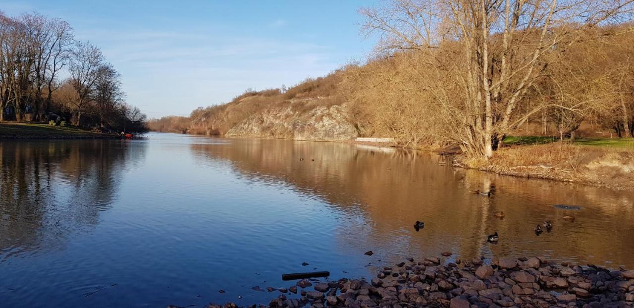 Tipp - Halle Idyllisch Am Fluss Krollwitz Bagian luar foto